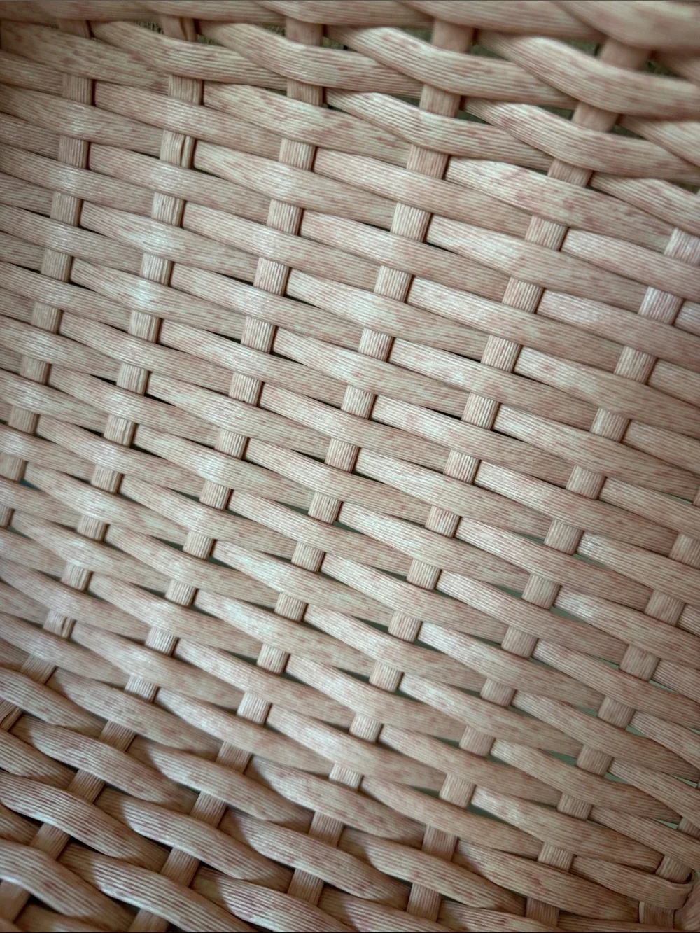 Large Pink Woven Storage Basket with Handles